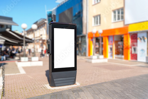 City light mockup with isolated surface for poster, billboard or video add promotion