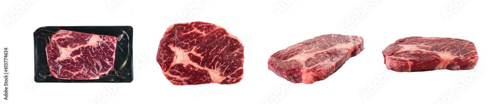 Fresh raw beef steak isolated with clipping path Fresh raw beef steak isolated with clipping path