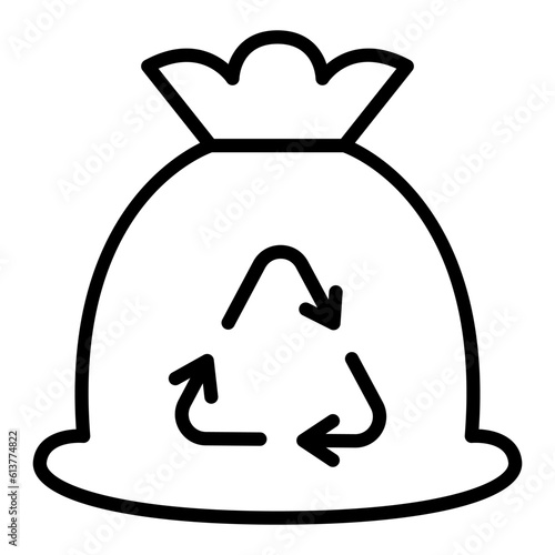 Garbage bag, Recycle icon