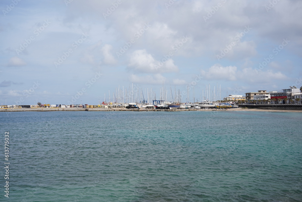 Mandraki Harbor in the Dodecanese island of Rhodes, Sailing-boats Mandraki Harbor in the Dodecanese island of Rhodes, Sailing-boats