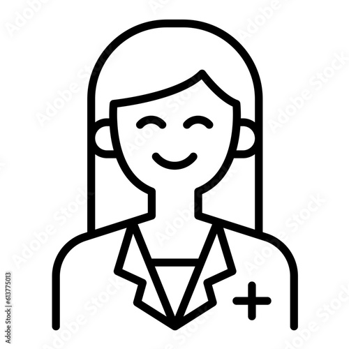 Female doctor icon