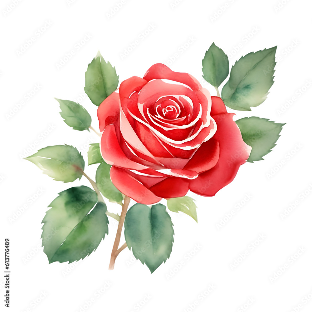 Fototapeta premium pink rose isolated on white background