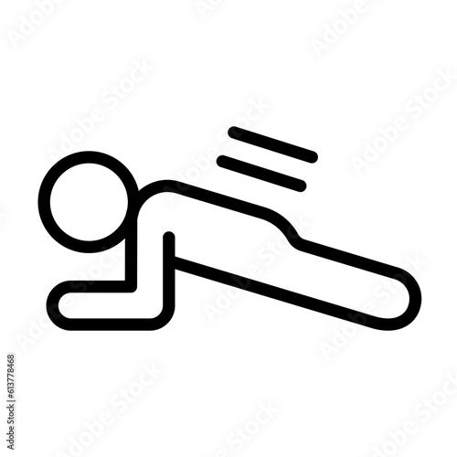Plank exercise icon