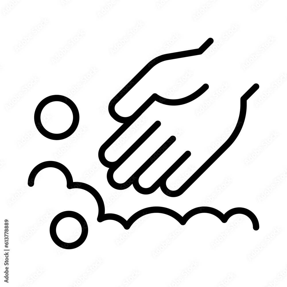 Washing hand icon Washing hand icon