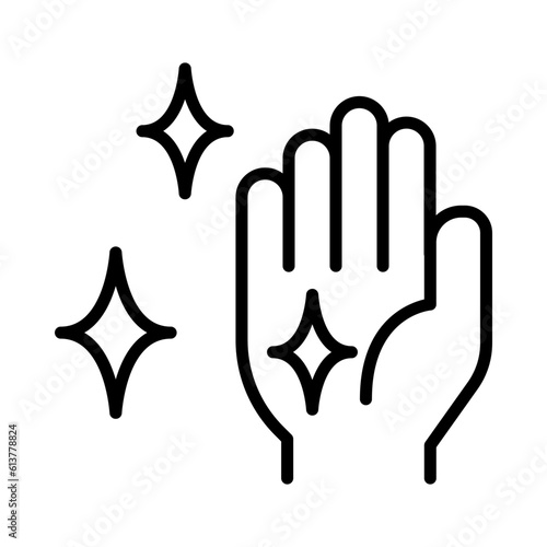 Hand clean icon