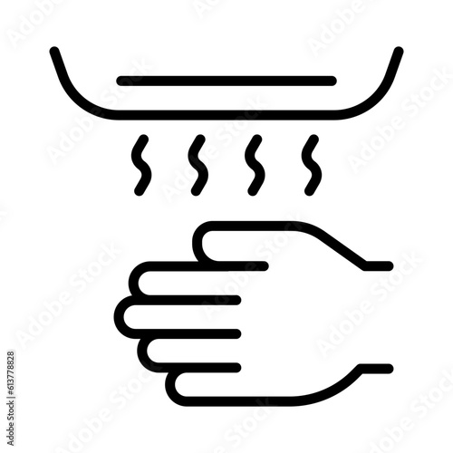 Drying hand icon