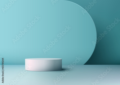 3D realistic empty white po...