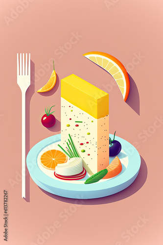 food minimalistflat illustration food and drinks