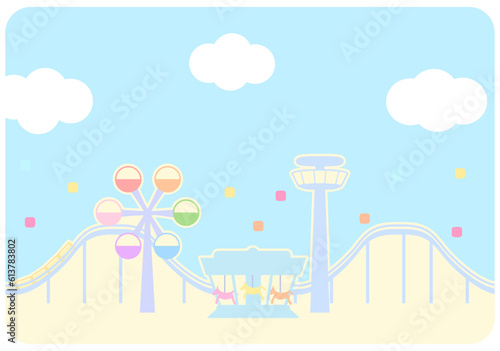 遊園地のイラスト