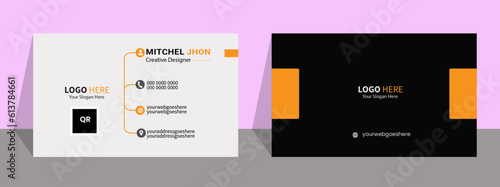  Business card,creative modern name card,Minimal Individual Business Card Layout,Personal visiting card with company logo,Vector,illustration. Stationery design