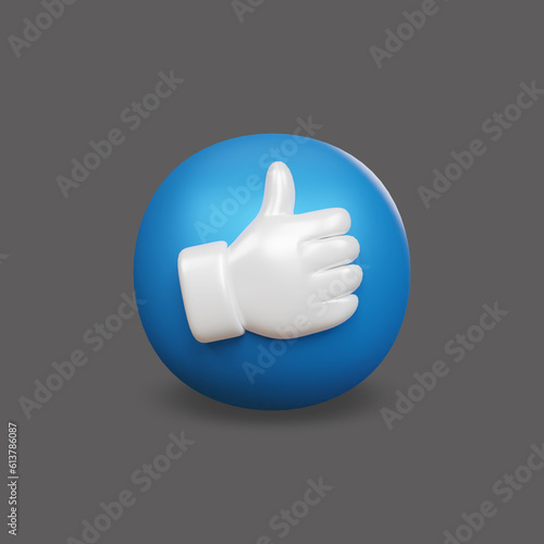 Thumbs up icon. Social media icon. Chat comment reactions, icon template like love heart message.