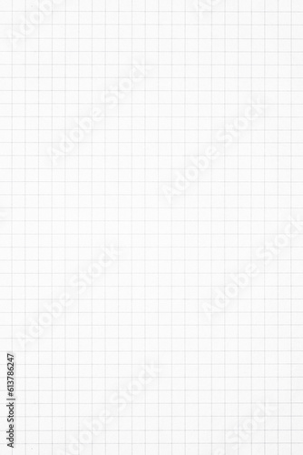 white sheet of paper background, checkered exercise book
