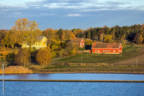 Wooden house on the coast outside Turku, Finland