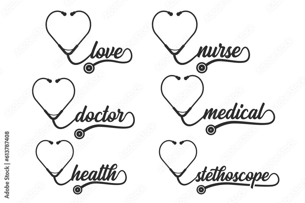 Stethoscope Vector Bundle, Medical tools  Bundle Vector, Stethoscope illustration, Doctor, Nurse, Health, illustration, Clip Art, Medical illustration,