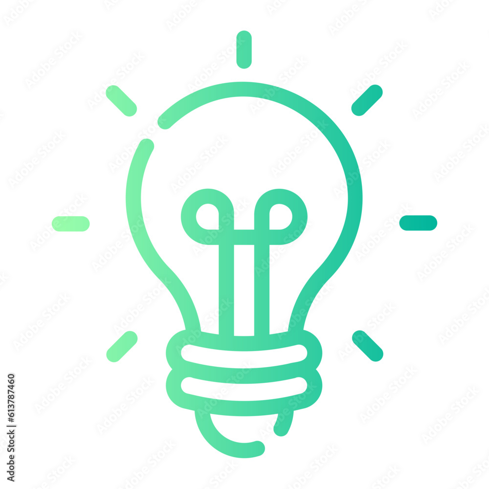 light bulb Line Gradient Icon light bulb Line Gradient Icon