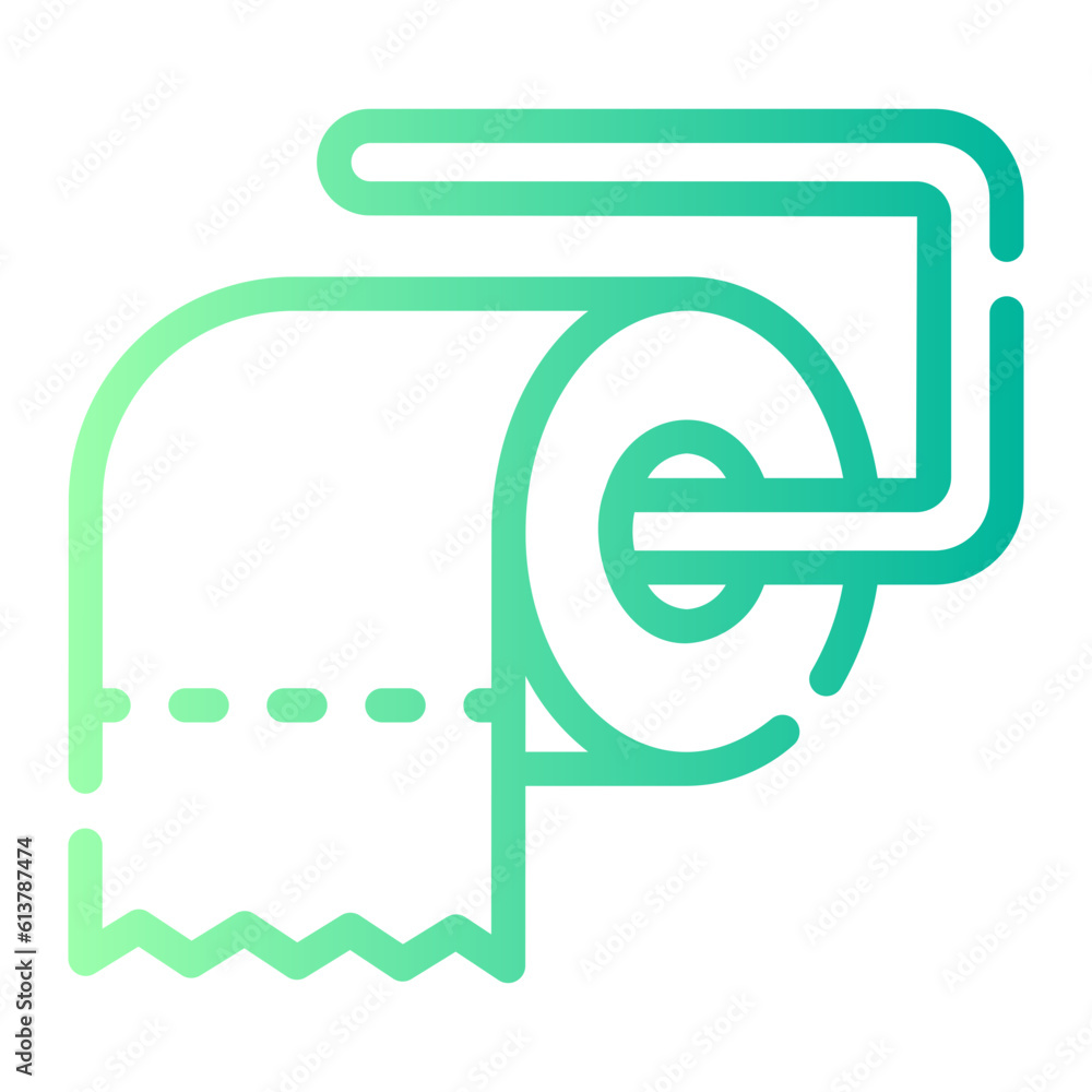 toilet paper Line Gradient Icon toilet paper Line Gradient Icon