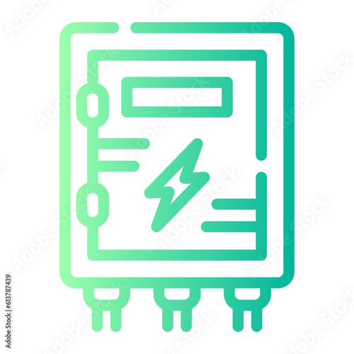 electric panel Line Gradient Icon photo