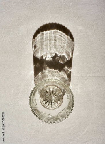 glassware with shadows