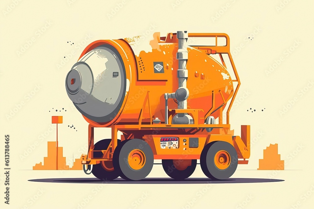 Concrete Mixer Illustration Transportation illustration.Generative AI
Concrete Mixer Illustration Transportation illustration.Generative AI
