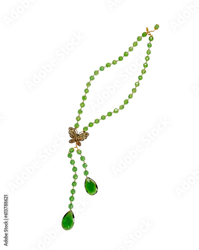 necklace on white