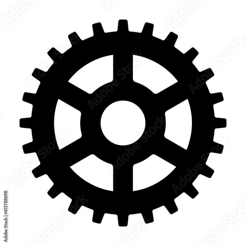 sprocket wheel icon flat vector illustration logo clipart