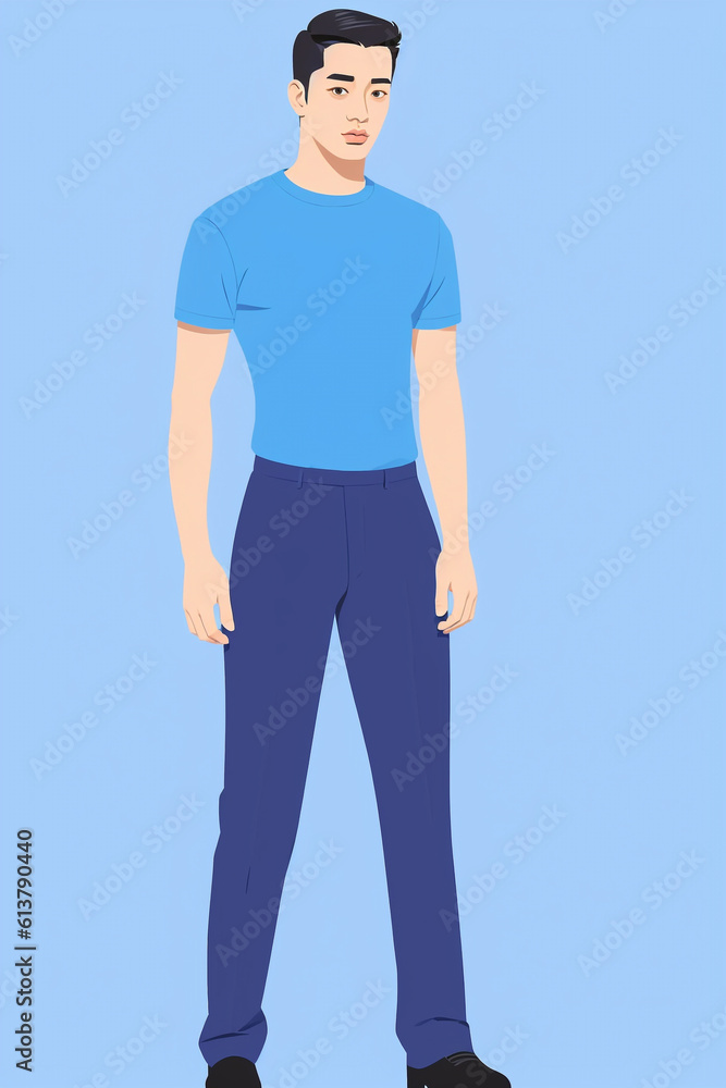 Fototapeta premium flat illustration of a man