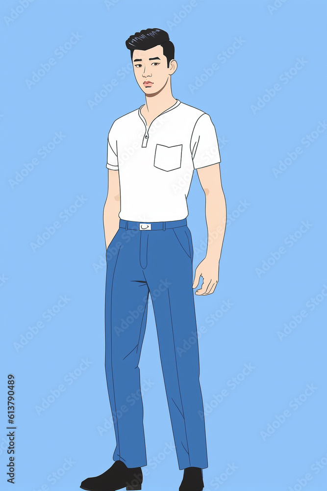 flat illustration of a man flat illustration of a man