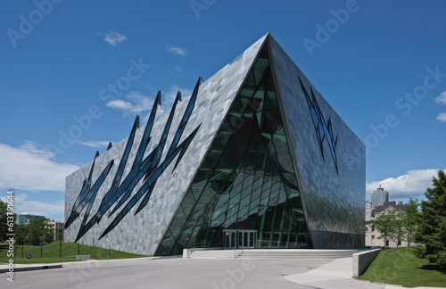 3d rendering of a modern building, generative AI