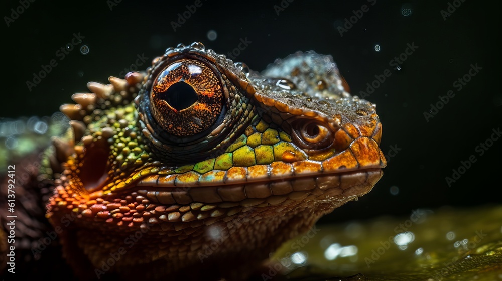 close up of iguana by generative ai close up of iguana by generative ai
