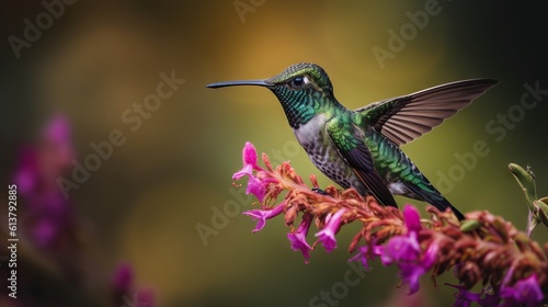 hummingbird on a branch by generative ai