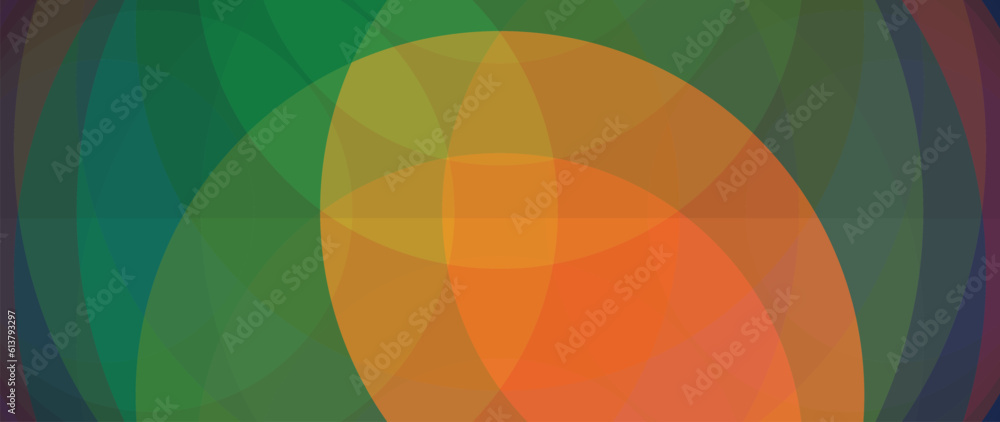 Obraz premium Abstract gradient background vector. Modern digital wallpaper with vibrant color, geometric shapes, circle, layers. Futuristic landing page illustration for branding, commercial, advertising, web.