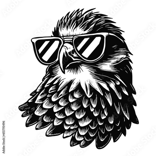 falcon wearing sunglasses sketch