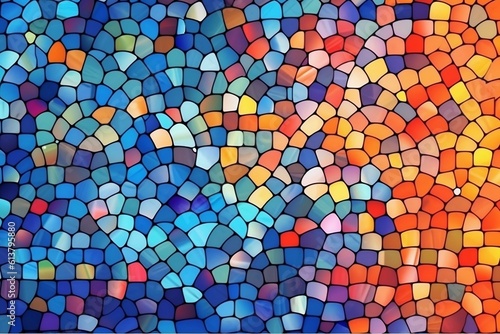 Vibrant Abstract Mosaic Background - Colorful Artistry and Geometric Fusion  Generative AI