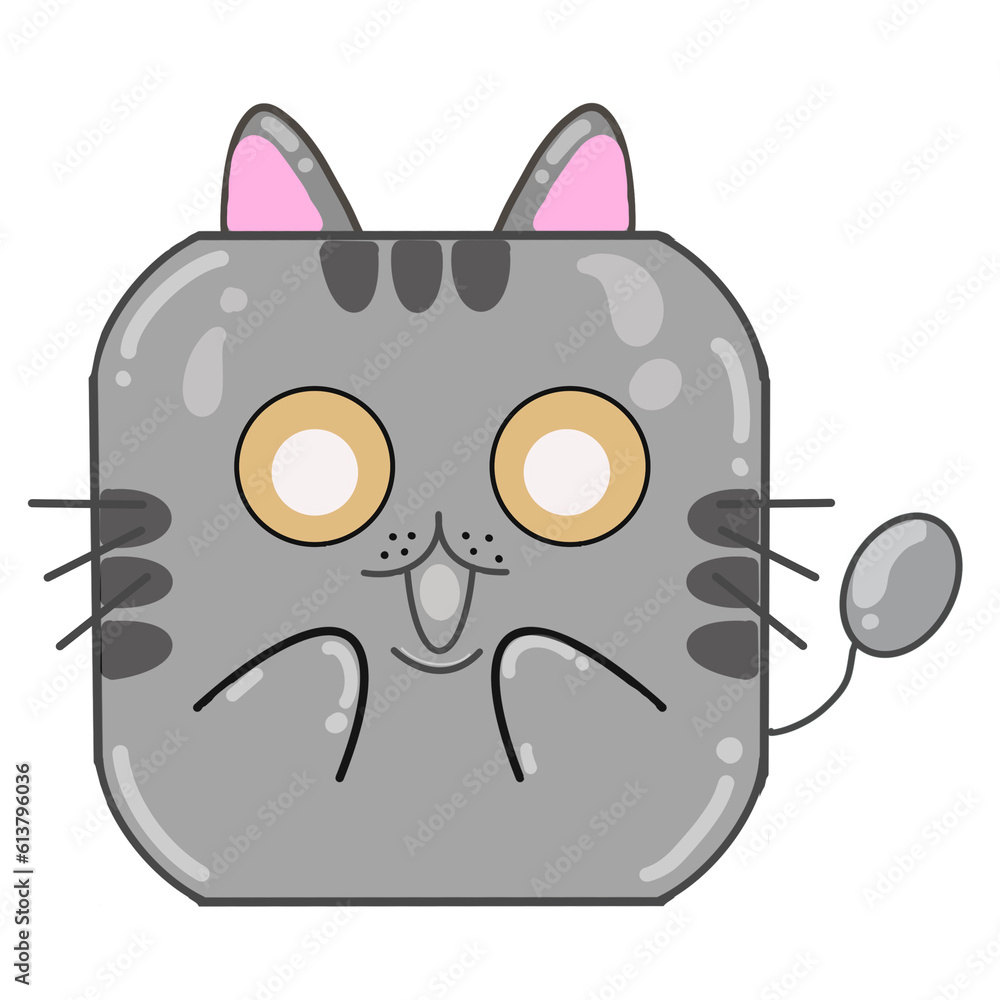 Shocking ticked cat, PNG. Shocking ticked cat, PNG.