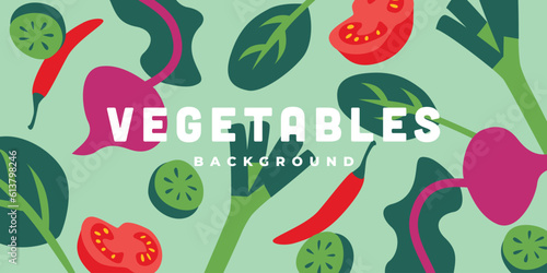 Abstract Organic and Healthy Vegetables