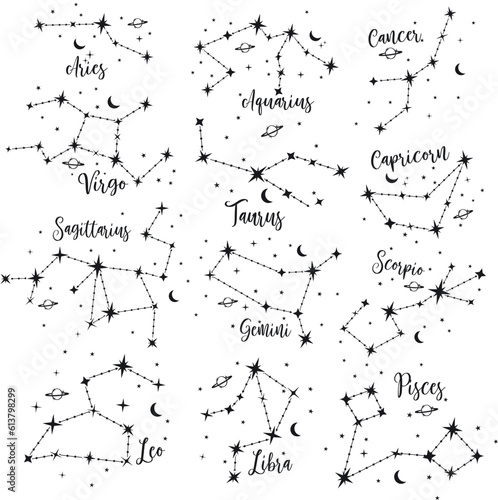 illustration, pisces, design, astrology, horoscope, vector, virgo, aquarius, zodiac, graphic, libra, astrological, sign, symbol, art, magic, cancer, star, icon, gemini, capricorn, scorpio, leo, aries,