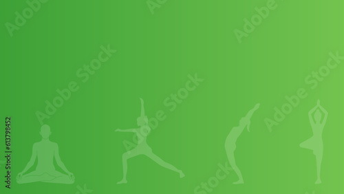 green yoga meditation background vector design