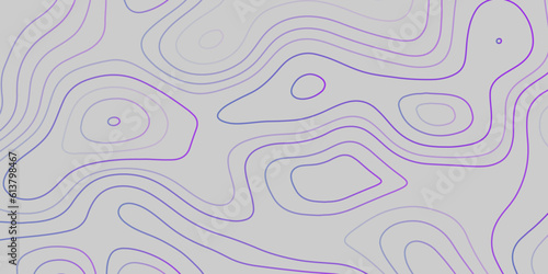 Colorful contour liens isolated on gray background.