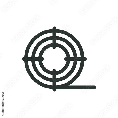 Hank wire isolated icon, steel wire rod coil vector icon with editable stroke