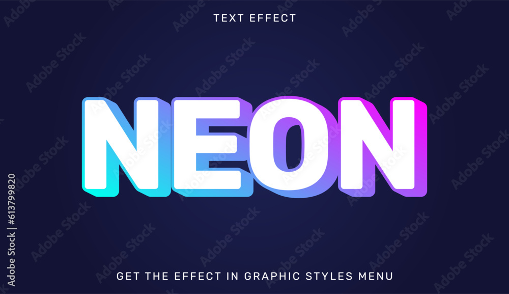 Editable neon text effect in 3d style isolated on dark background. Text emblem for brand or business logo Editable neon text effect in 3d style isolated on dark background. Text emblem for brand or business logo