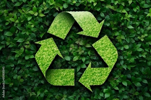 Green Recycling Concept - Sustainable Waste Management and Environmental Responsibility, Generative AI