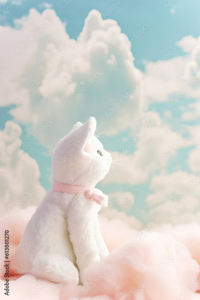 white fluffy cat,white cat with sky,happy baby toy cat sitting on fluffy clouds ,cat toy in the clouds,cat toy on sky white fluffy cat,white cat with sky,happy baby toy cat sitting on fluffy clouds ,cat toy in the clouds,cat toy on sky