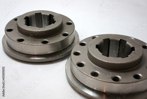 Metal flanges Turret, CNC milling industry. high precision steel machine part 