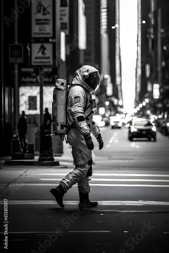 Astronaut in der Stadt