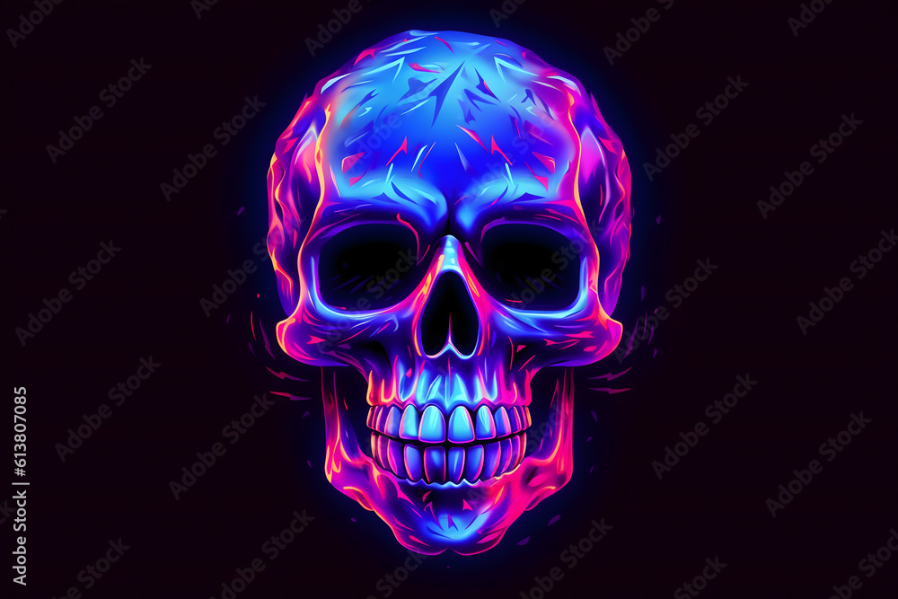 Obraz premium skull on black