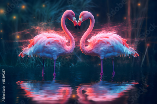 flamingo in the water