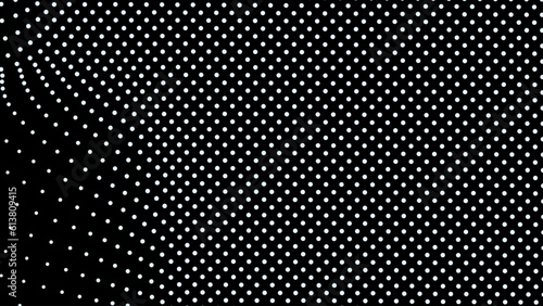 Dome-shaped protrusion part seine by stretching mesh for the illusion three-dimensional deformation of the surface. Screen media video trippy. Mesh LCD display. Scale size different hole space.