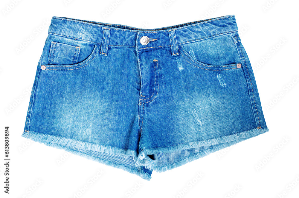 Denim short jeans on a transparent background PNG Denim short jeans on a transparent background PNG