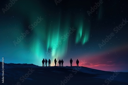 Aurora boreal. AI generative