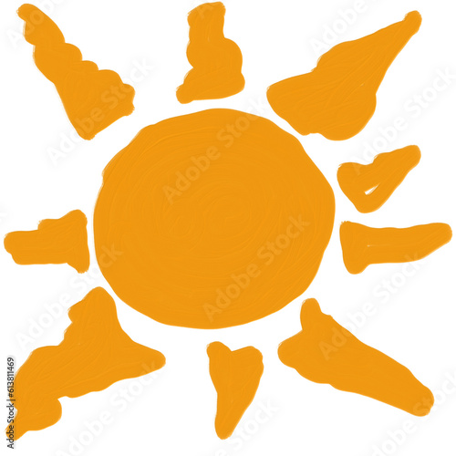 sun icon design for print.